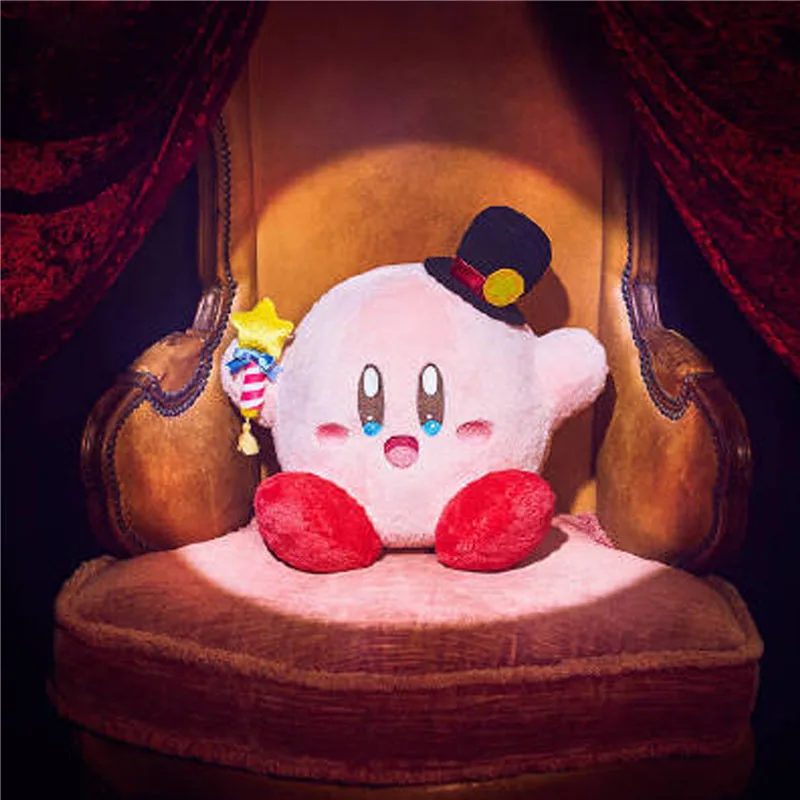 

New Theater Kirby Plush Toys Cartoon Cosplay Black Hat Kirby Stuffed Toys Girls Plushie Soft Toy Children Sweet Birthday Gifts