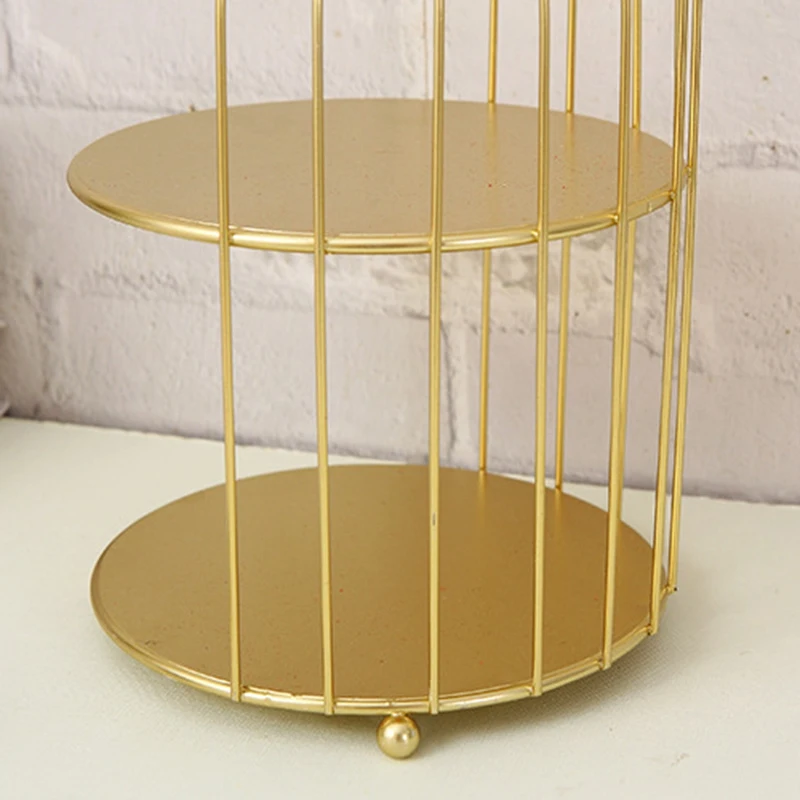 Золотистый Железный художественный органайзер для косметики коробка