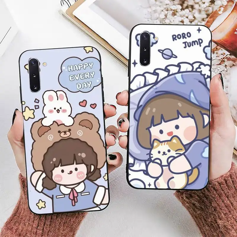 

Cartoon Girl Phone Case for Samsung Note 5 7 8 9 10 20 pro plus lite ultra A21 12 72