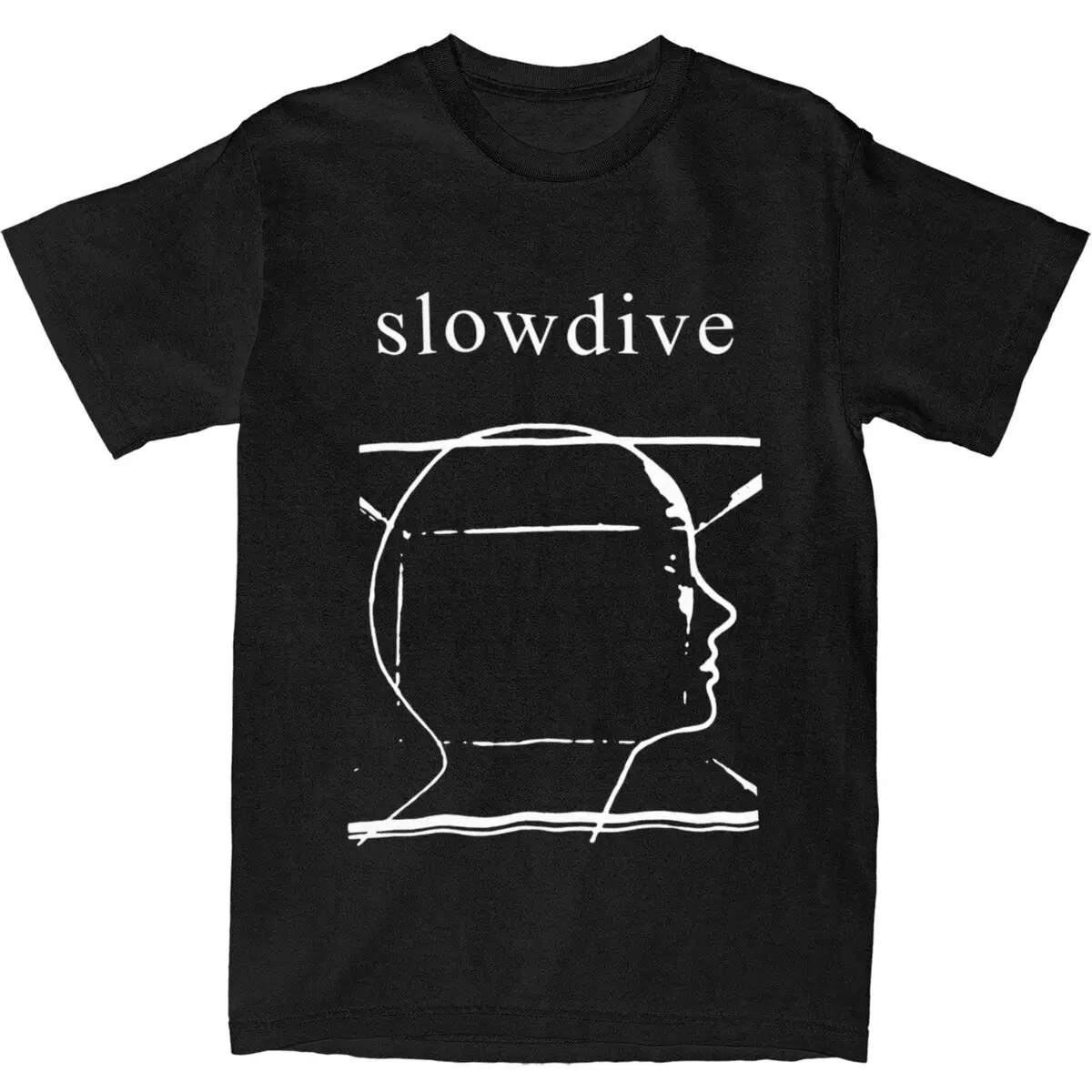 Мужские футболки Art Slowdive English Rock из 100% хлопка летняя футболка с короткими рукавами