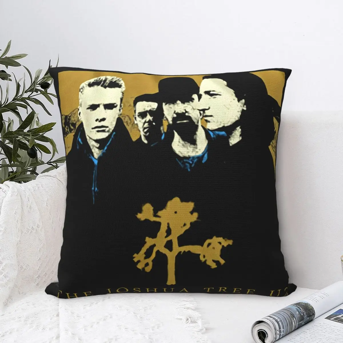 

U2 Joshua Tree Mens Car Pillow Cover Cushion Cover Office Sofa Seat Waist Pillow Living Room Home Decoration