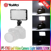 tolifo pt 176s led video camera light 5600k3200k photography panel lamp 176 pcs imported led bulbs for canon nikon pentax dslr