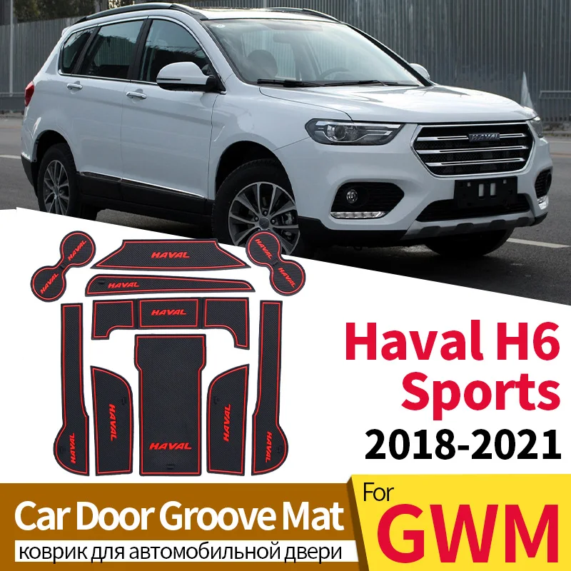 

Gate Slot Cup Mat For GWM Great Wall Haval H6 Sports 2018-2021 Granta Interior Non-slip Accessories Door Pad Car Styling