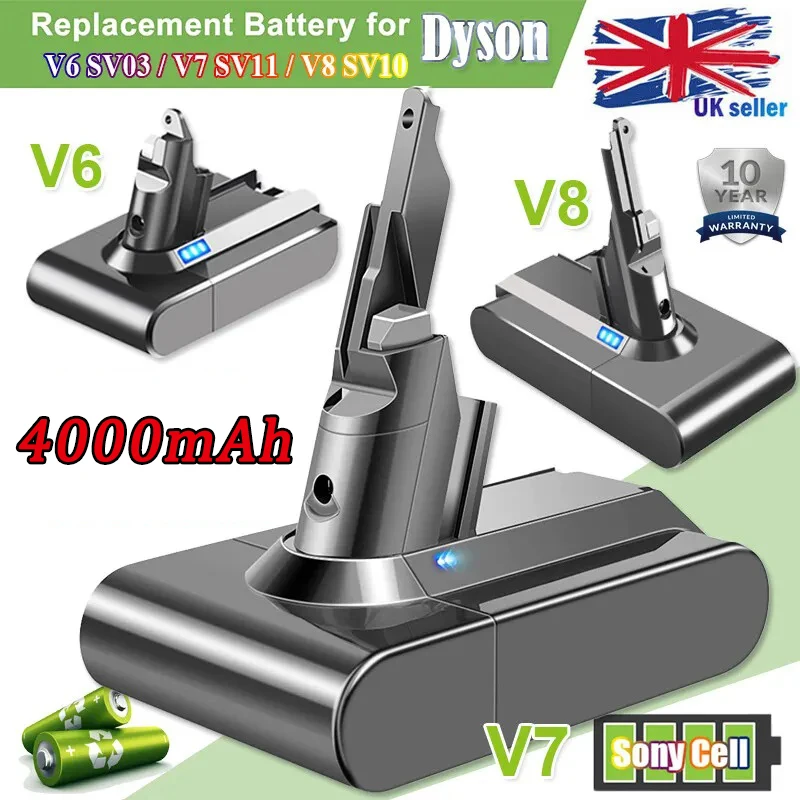 

V8 4.0Ah Replace Battery for V8 Absolute 21.6V Cordless Handhold Vacuum SV10 V8 Fluffy V8 Animal Vacuum Handheld Lithium Battery