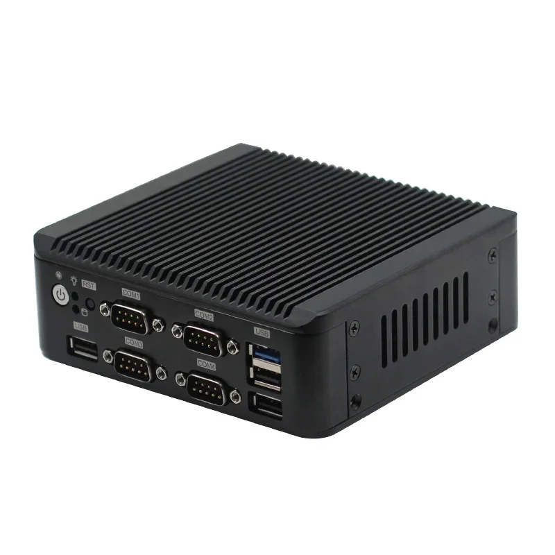 Мини-ПК J1900 8 ГБ ОЗУ без вентилятора компьютер с хостингом 2 * LAN 4COM 4 RS232 настольный