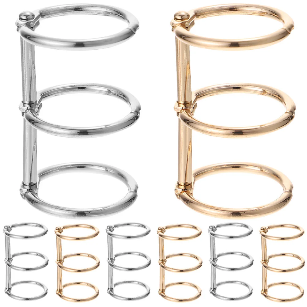 

Metal Rings Flash Card Book Loose Leaf Clip Binding Index Cards Binder Office Folders