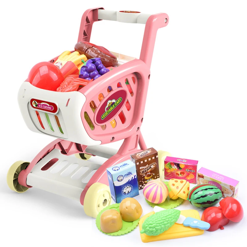 

Корзина для покупок, игрушки, ролевые продукты, фрукты, овощи, игровой набор, обучающая игрушка, кухня, игра, еда для мальчиков и девочек, детс...