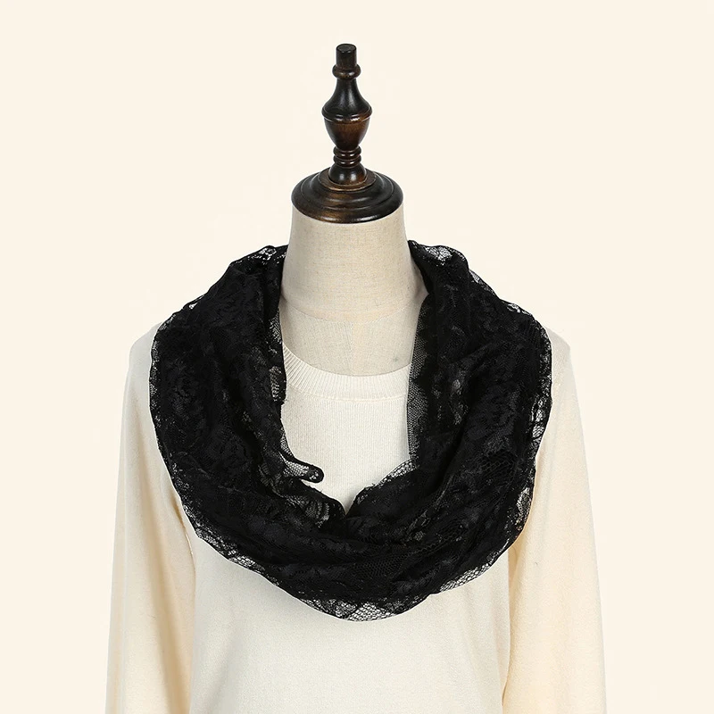 

Church Shawl With Fringes Embroidered Floral Scarves Lace Flower Scarf Round Veil Muslim Head Wraps Muslim Elegant Head Wraps