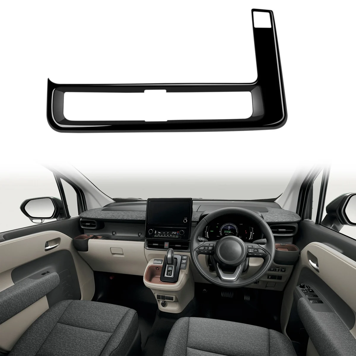 

RHD черная Автомобильная центральная консоль, вентиляционное отверстие A/C, рамка выходного отверстия, крышка, отделка для Toyota Sienta 2022 2023