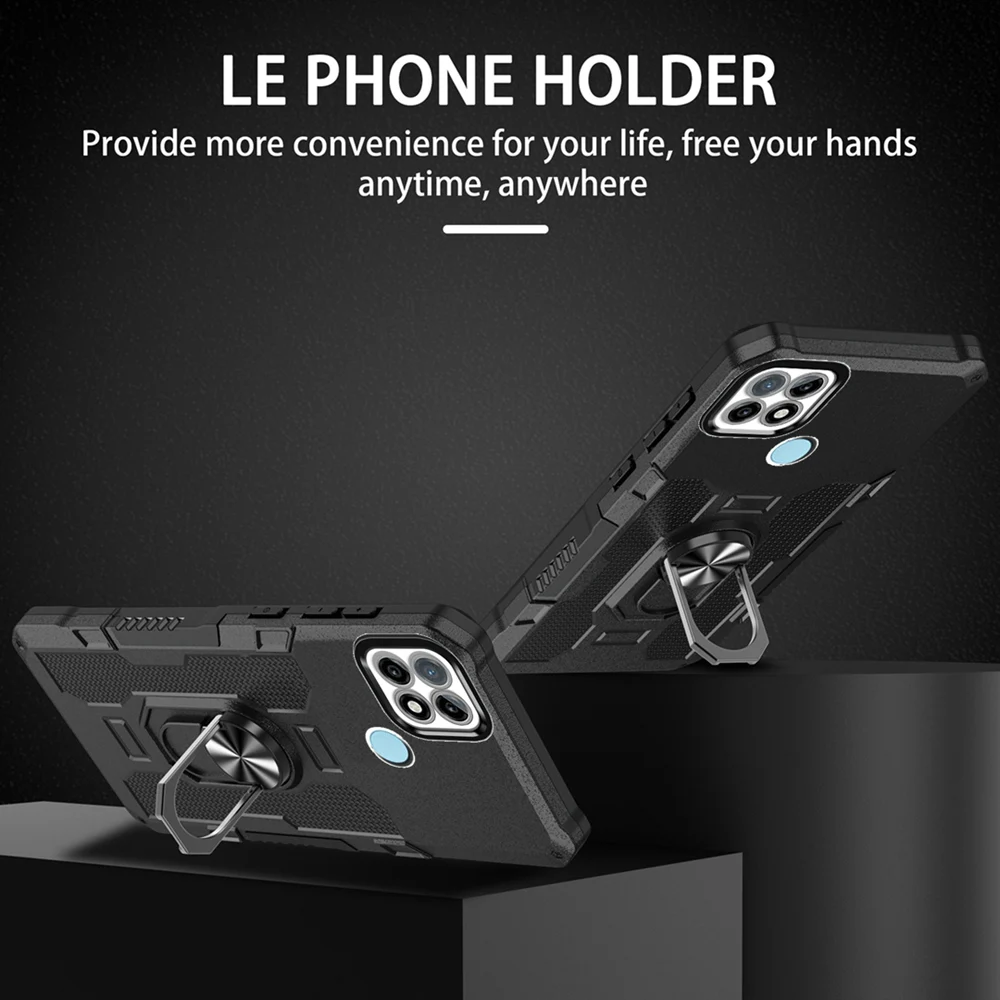 Противоударная Броня KEYSION для Realme C21Y C25Y C21 C20 C11 2021 чехол-подставка с кольцом