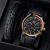 mens fashion quartz wristwatch men business luminous leather watches calendar date new male casual sports bracelet watch