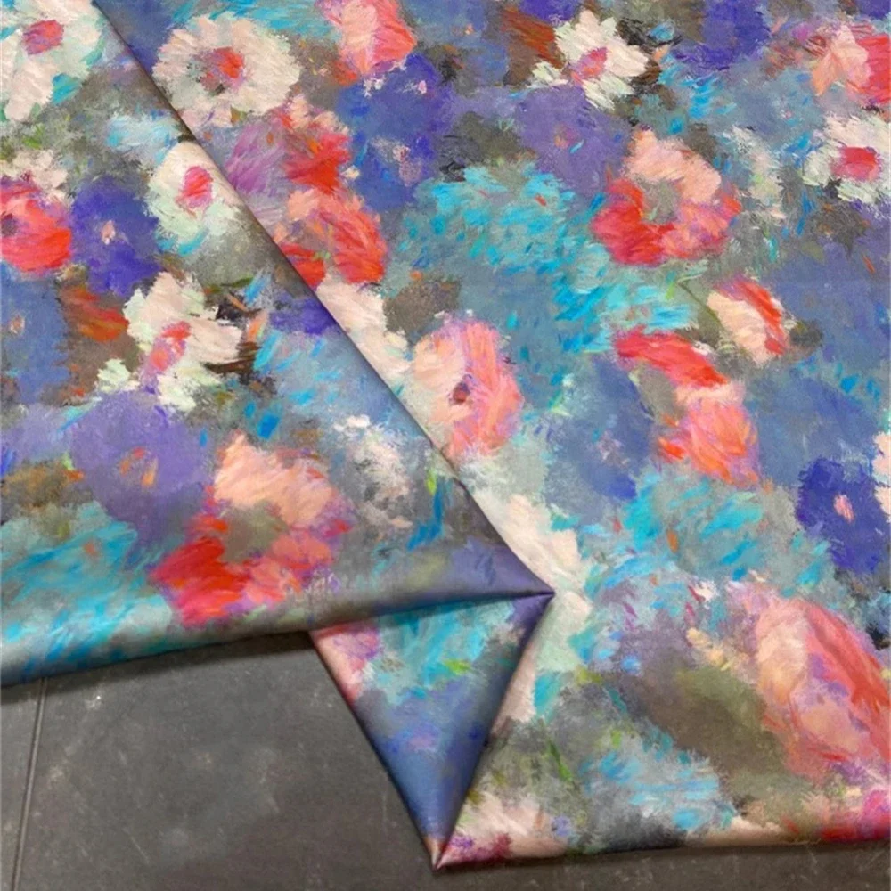 Дизайнерская брендовая шелковая ткань модное платье Пикассо с рисунком маслом