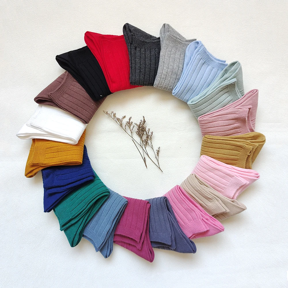 19-цветные новые детские гольфы мягкие длинные носки для мальчиков и девочек