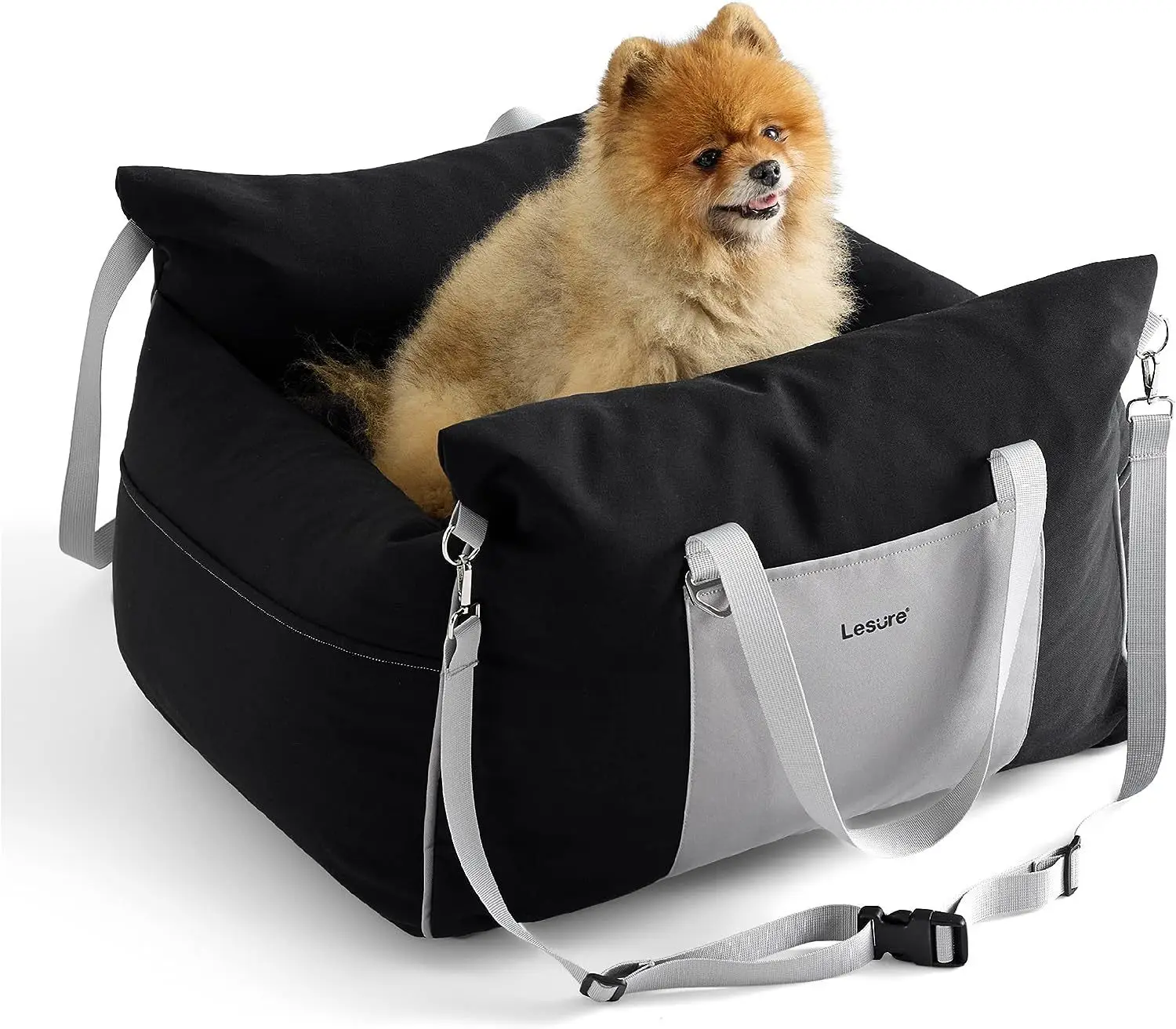 

Car Pet Pad Small Dog Car Seat Padded Cotton Dog Passenger Seat Waterproof Booster Seat with Seat Belt