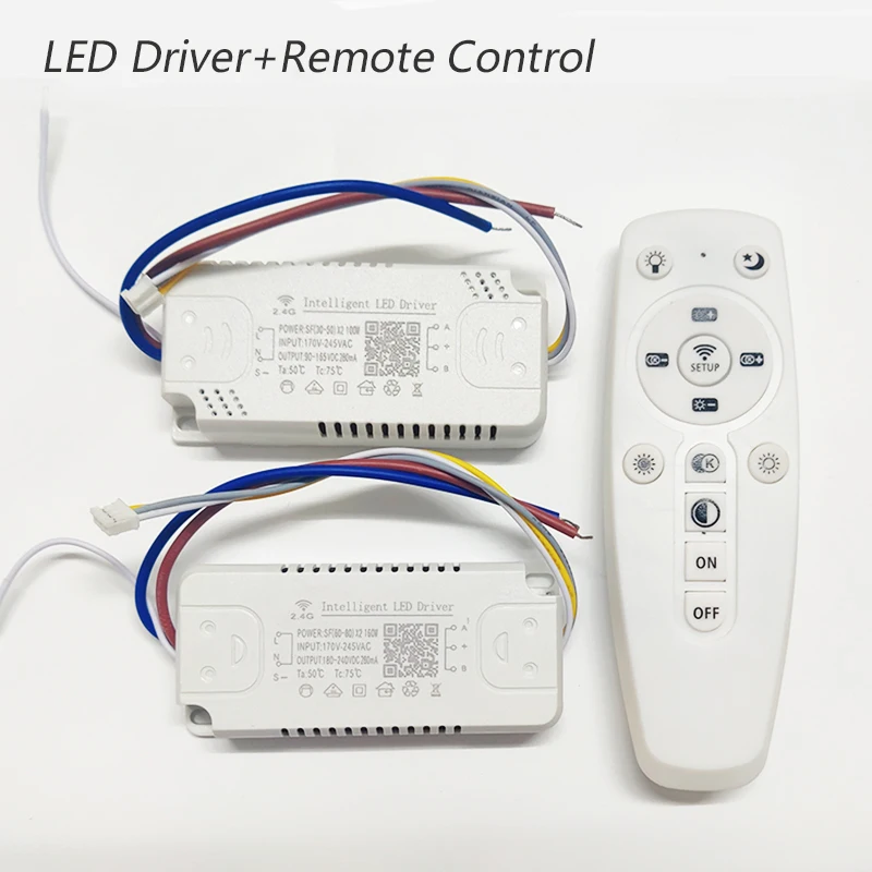 APP Control LED Driver 2.4G Remote Intelligent LED Transformer (12-24W)X2 (40-60W)X2 for Dimmable Color-changeable Chandelier enlarge