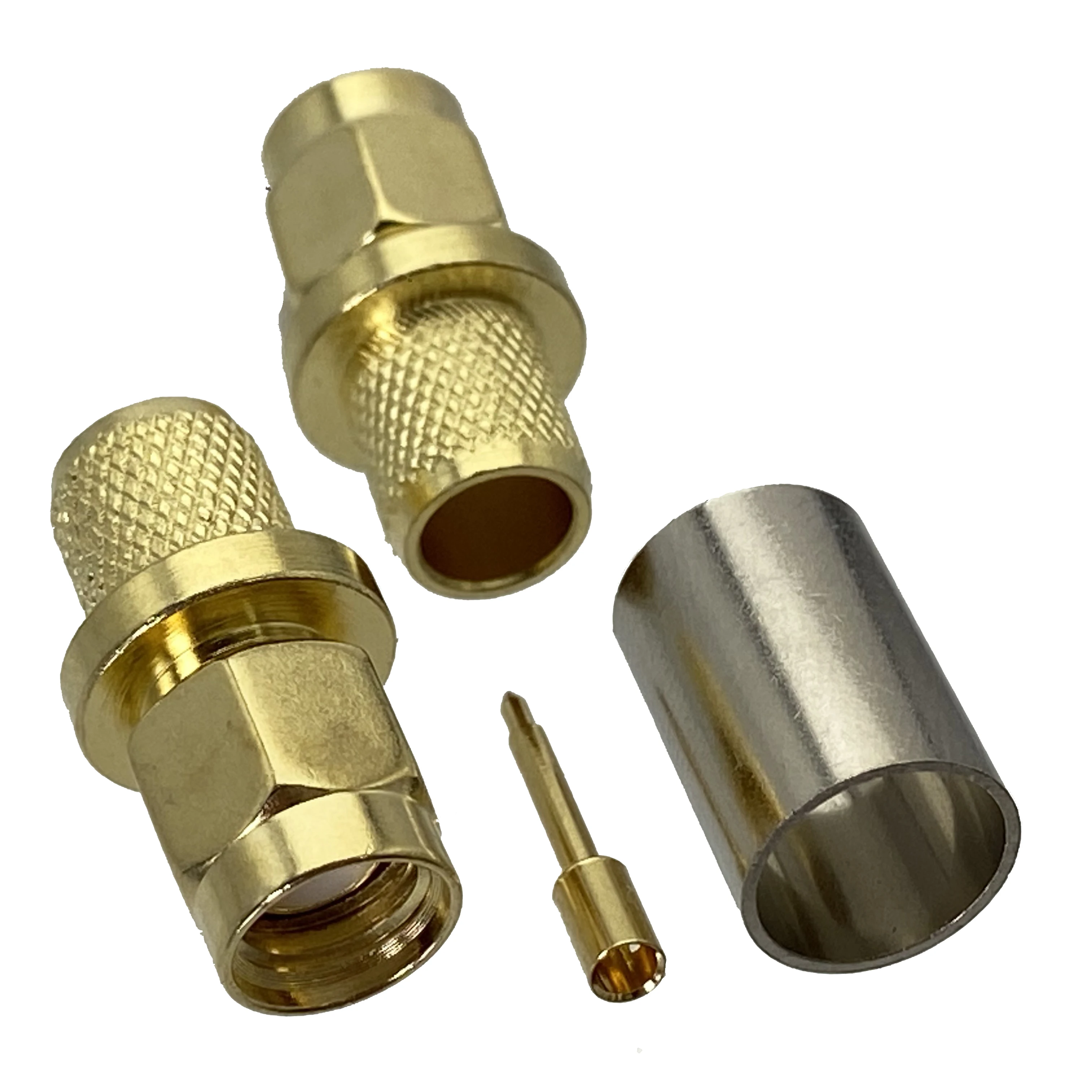 10 шт. разъем SMA штекер обжимной RG5 RG6 LMR300 RG304 кабель RF коаксиальный провод клеммы