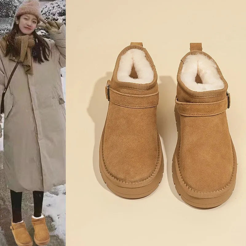 Сапоги Лолиты австралийские сапоги женская обувь зимняя 2024 женские кожаные из