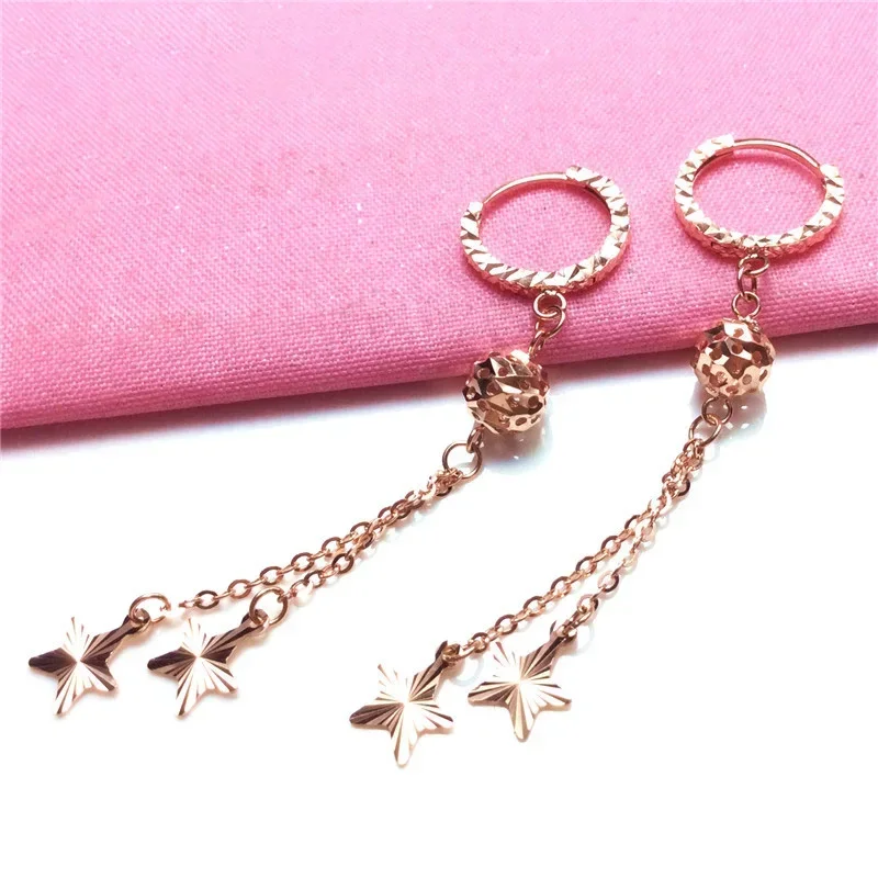 Женские серьги в форме звезды с кубическим цирконием