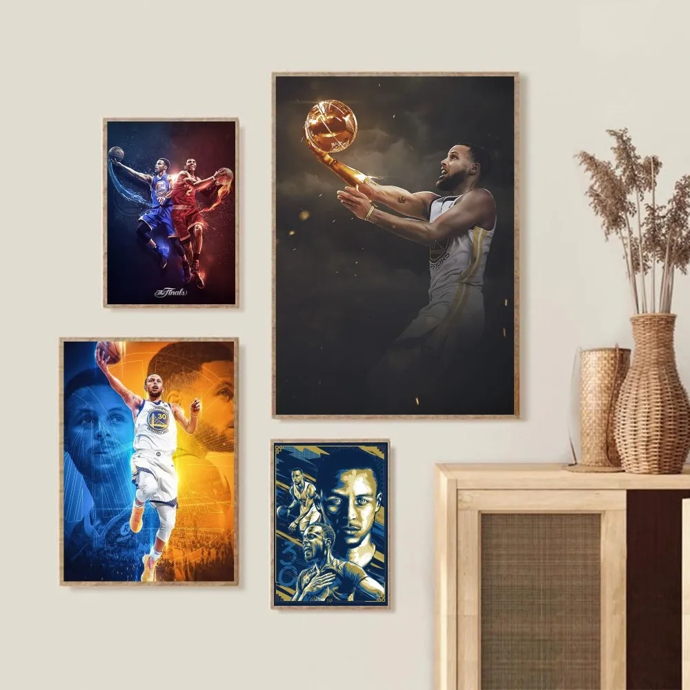 1 Шт. S-stephen C-curry Баскетболист Плакат Наклейка Современное Искусство Цифровая