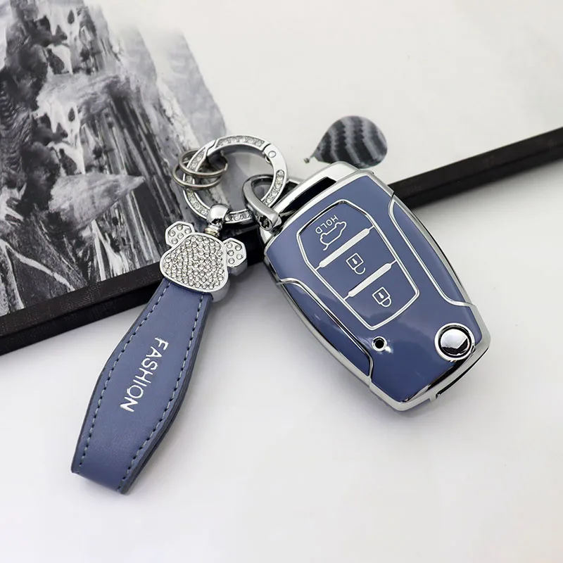 Чехол из ТПУ Для SsangYong Actyon Korando Tivoli Kyron 2 Sanka, защитный чехол-держатель для ключа, складной чехол для автомобиля, аксессуары