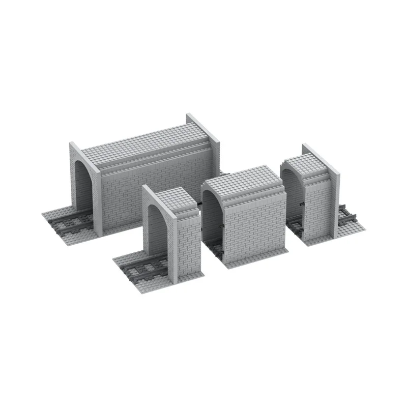 Поезд moc Block трек пещера поезд туннельная можно подключить