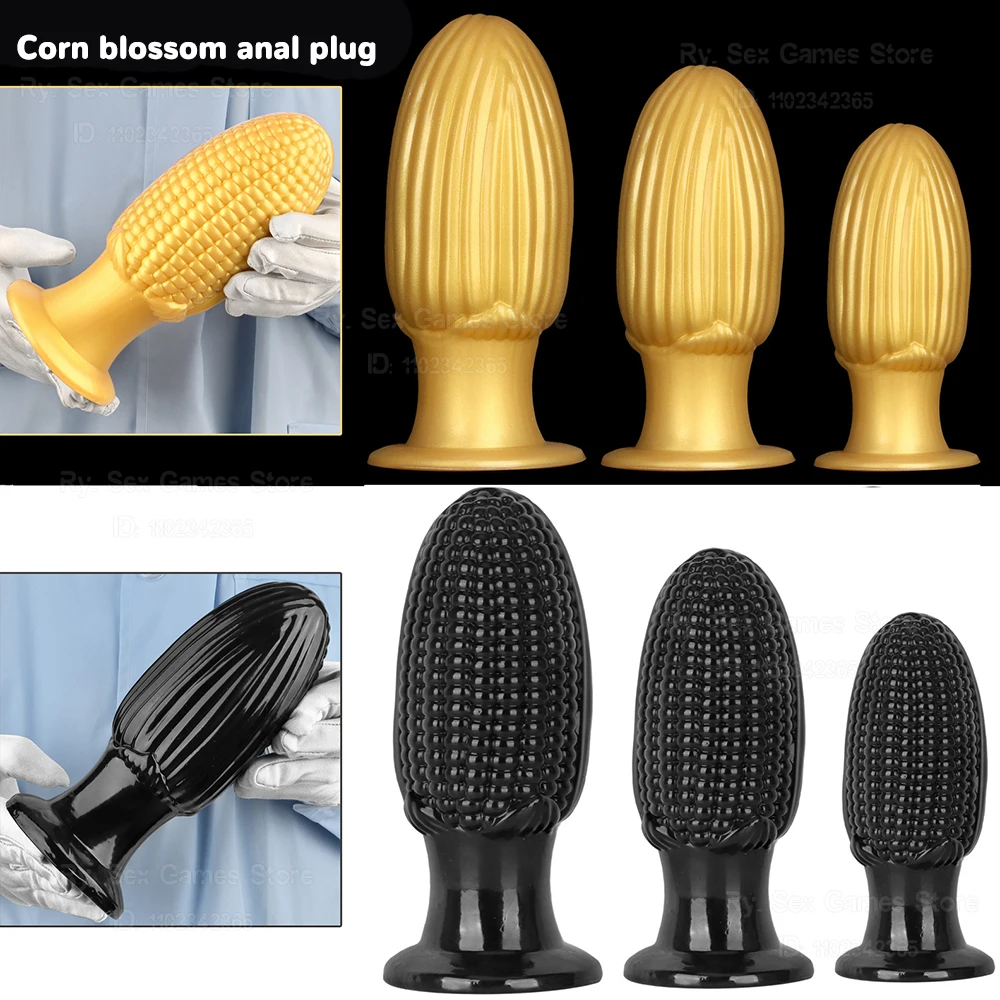 Фаллоимитатор с большой анальной пробкой фаллоимитатор в форме кукурузы из