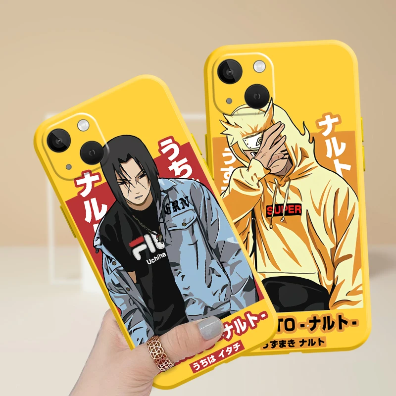 

Bandai Naruto Anime Akatsuki Clouds Phone Case for iPhone 13 12 11 Pro Max X XS Max XR 8 7 6 6s Plus Hard Matte Shockproof Cover