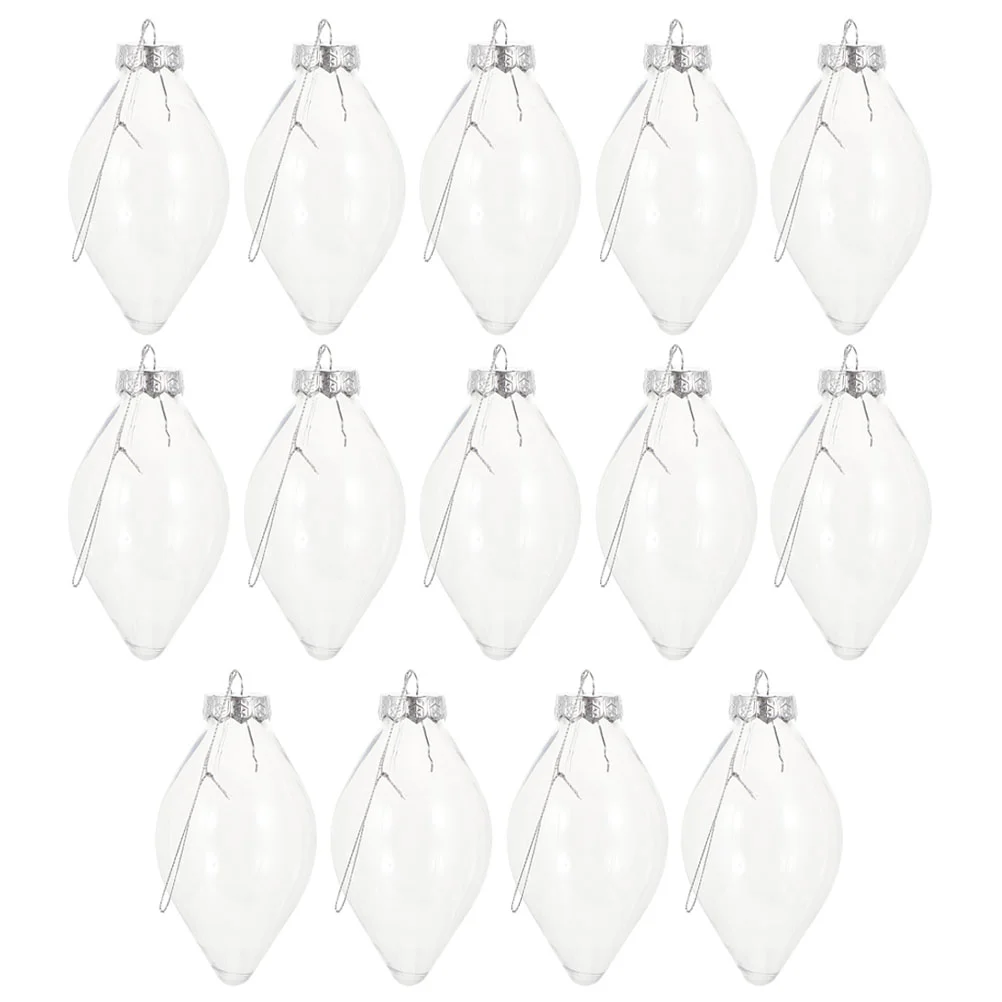 

24 Pcs Light Bulb Candy Bottle Party Clear Fillable Ball Christmas Balls Ornament The Pet Hanging Holiday Decors Favor