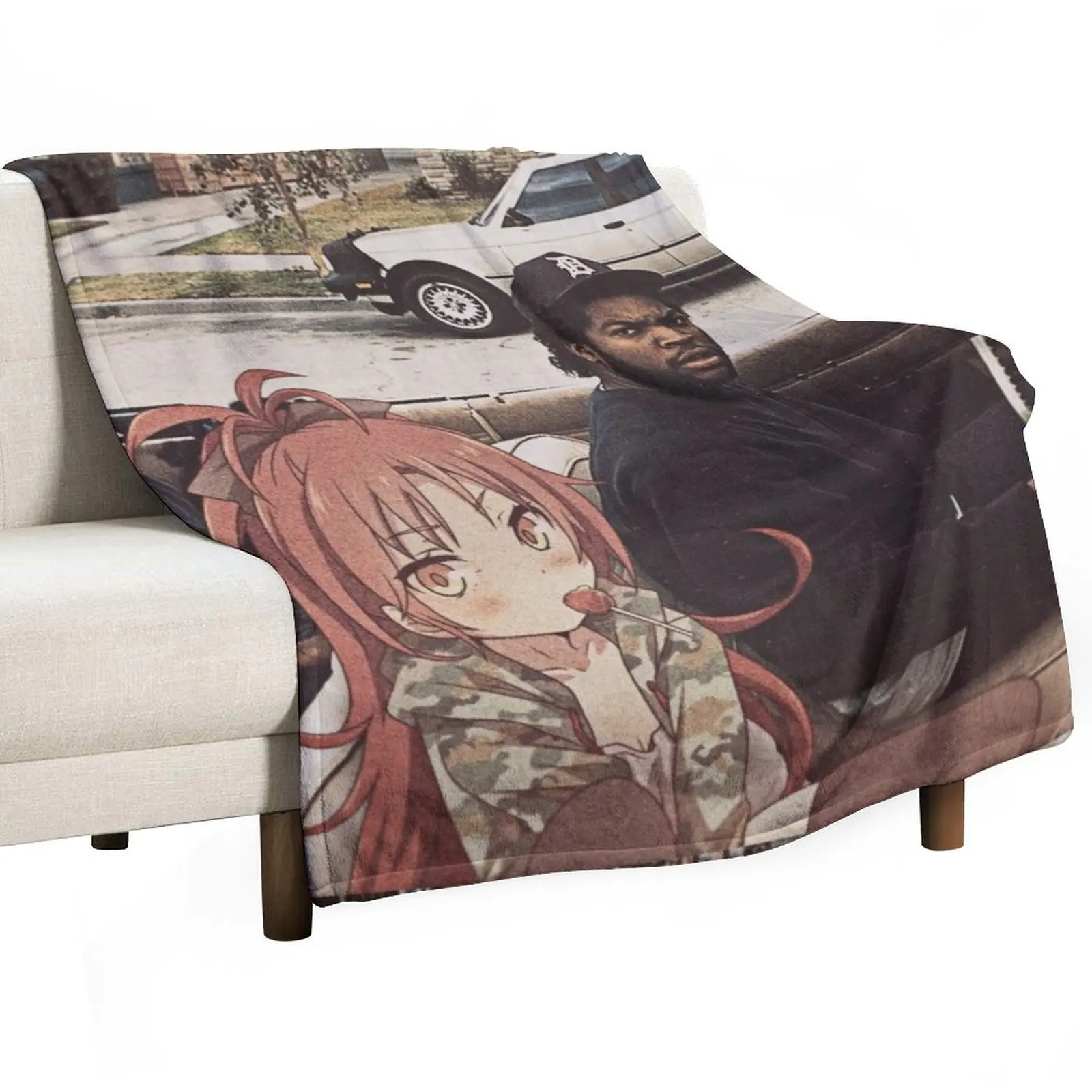 Одеяло с капюшоном Waifuz n декоративное ворсистое одеяло Kyoko Sakura