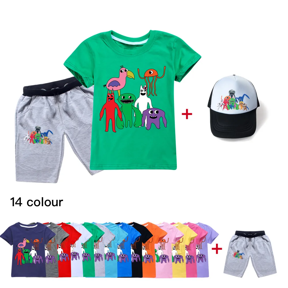 

Garden of Banban Summer Baby Short Sleeved Suit Toddler Boy Girl Tracksuits Casual Cartoon Children's Clothes Tees Shorts Sets