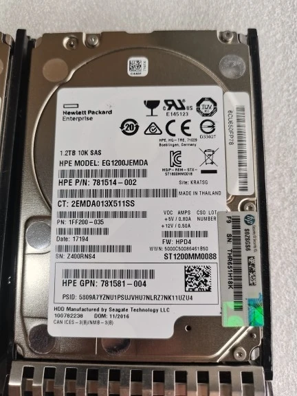 

HP 1.2T 2.5' 781514-002 ST1200MM0088 12G SAS 10K Hard drive hdd