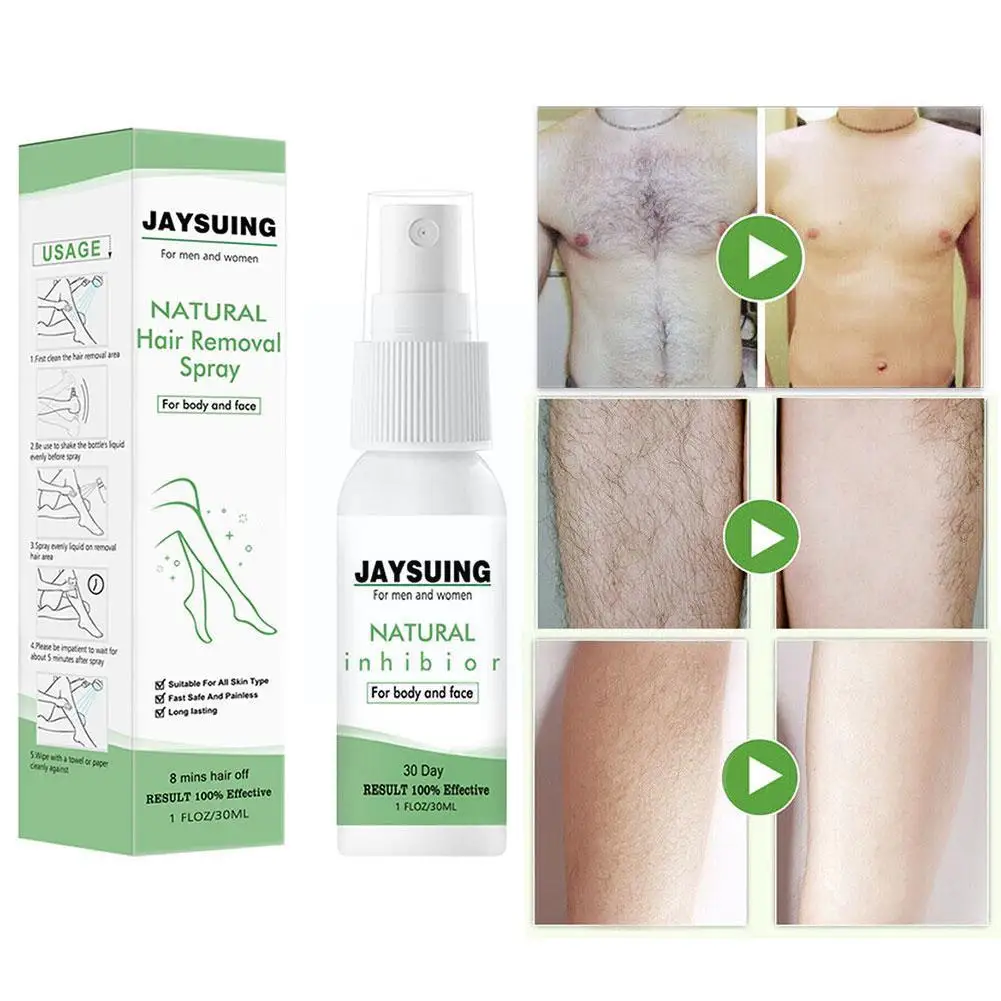 

Permanent Hair Removal Spray Painless Armpit Legs Arms 30ml Depilatory Inhibitor Nourishing Hair Body Remover Repair A6W2