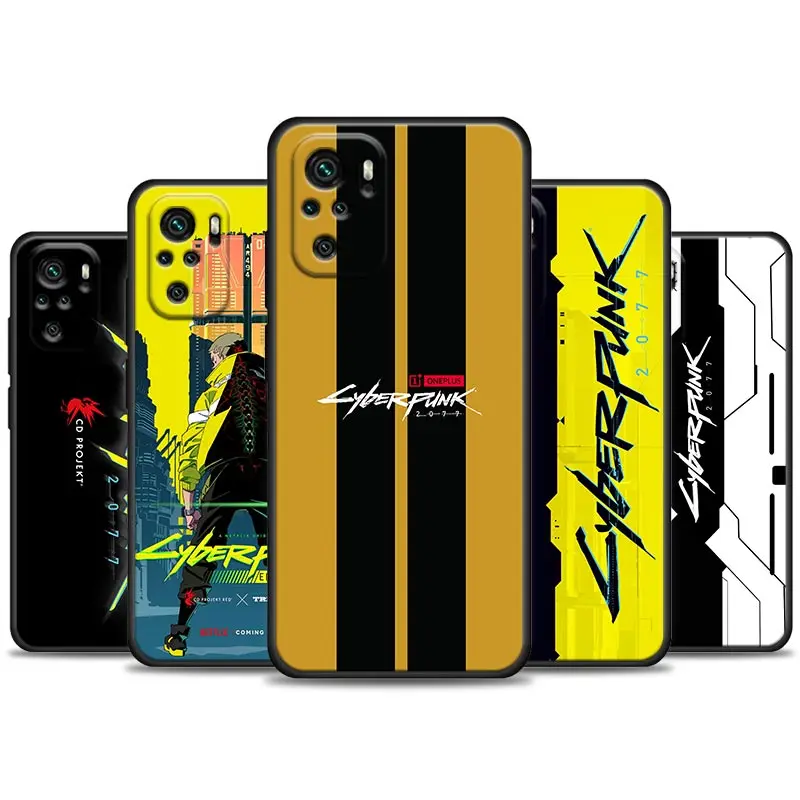 

Phone Case for Redmi Note 10 11 11S 11E 7 8 8T 9 9S 9T Pro Plus 4G 5G Soft Silicone Case Cover New Game C-Cyberpunkes