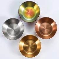 4 pcs stainless steel sauce plates household condiment plates seasoning plates
