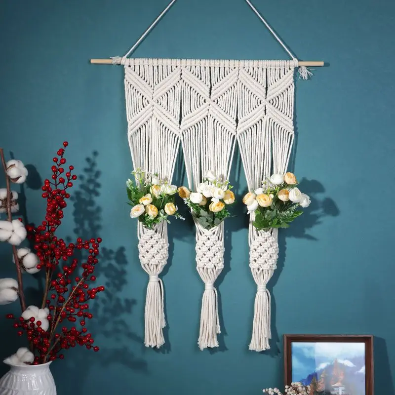 

Wall Hanging Hand-woven Home Decoration Accessories Nordic Art Tassel Apartment Dorm Room Decoration