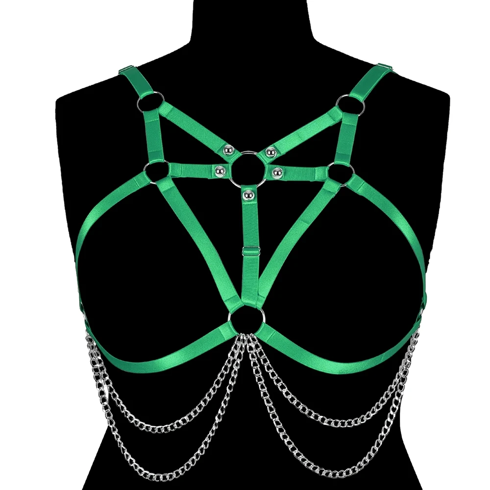 

Бондажные чулки в стиле Харадзюку, сексуальное нижнее белье в готическом стиле, ремень для подвязки, Женская Одежда для танцев