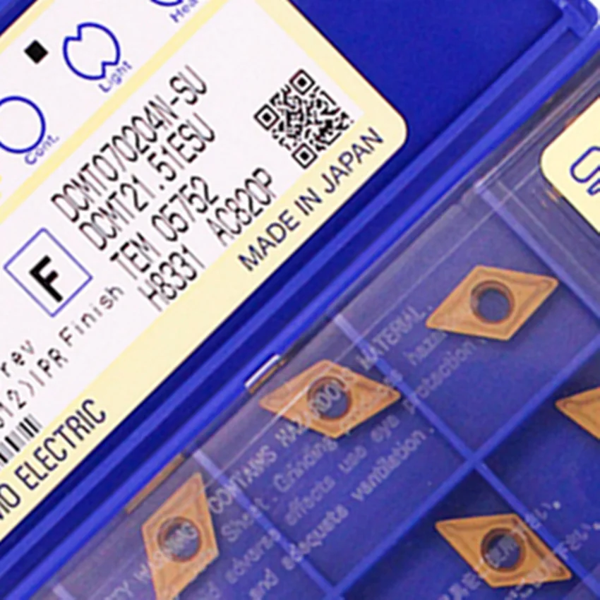 

DCMT070204N-SU AC820P/DCMT070208N-SU AC820P/DCMT070204N-SU AC830P/DCMT070208N-SU AC830P DCMT21.51 DCMT21.52 ЧПУ карбидные вставки