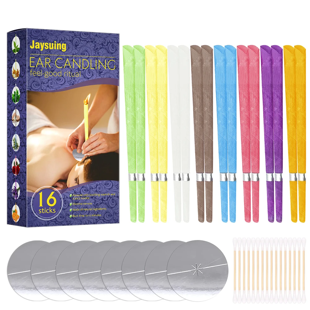 

16pcs/lot Earcandle Therapy Aromatherapy Indian Beeswax Ear Wax Removal Ear Cleaner Relaxation Healthy Care
