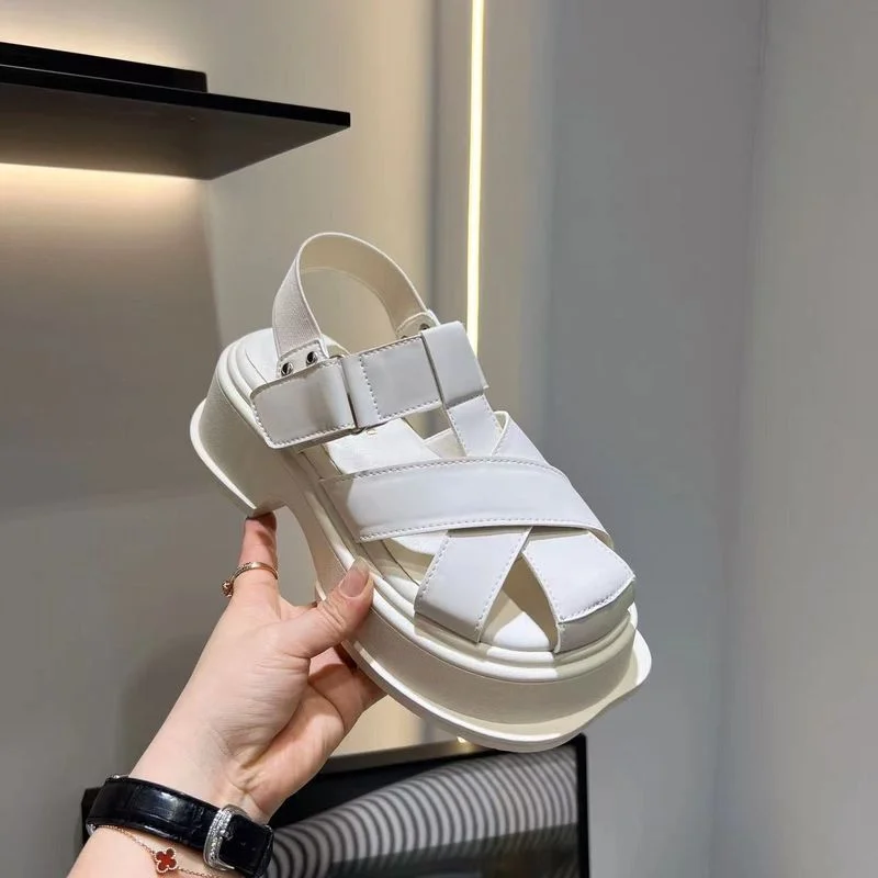 

2022 Fashion Women Sandals Closed toe Summer New Women Roman Sandals Leisure Thick Soled Fashion Woven Women Shoes Sandals