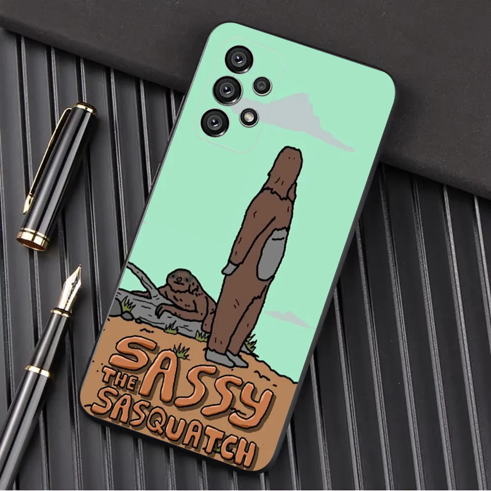 Чехол для телефона Sassy The S-Sasquatch Samsung Galaxy A13 A21s A22 A31 A32 A52 A53 A71 A80 A91 Soft Black Shell