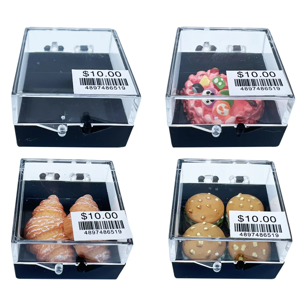 

4Pcs Simulated Food Toys Kids Bread Cake Models Toys Plastic Kitchen Food Toys