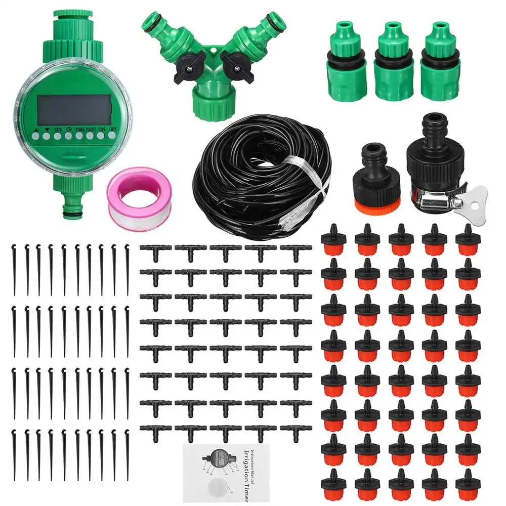 

Irrigation 15/25/30/40/50m Automatic Watering Timer Systems Greenhouse Plant Kit Garden Timer Irrigation System Intelligent Care