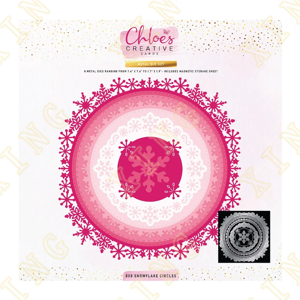 

Christmas Snowflake Circles Metal Craft Cutting Dies Diy Scrapbook Paper Diary Decoration Card Handmade Embossing New Product