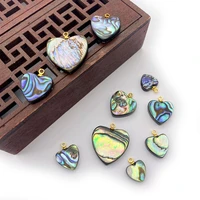 3pcs natural shell abalone pendant heart shaped necklace pendant diy jewelry charm making charm bracelet earring accessories