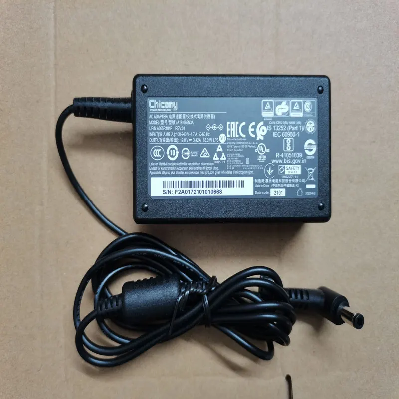 OEM Slim Chicony 65W 19V 3.42A A18-065N3A 5,5*2,5 мм адаптер переменного тока для Gigabyte Brix BXi3H-5010 Mini PC оригинальный Puryuan