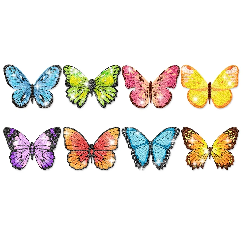 8 шт. алмазная живопись в виде бабочки для украшения сада Набор творчества