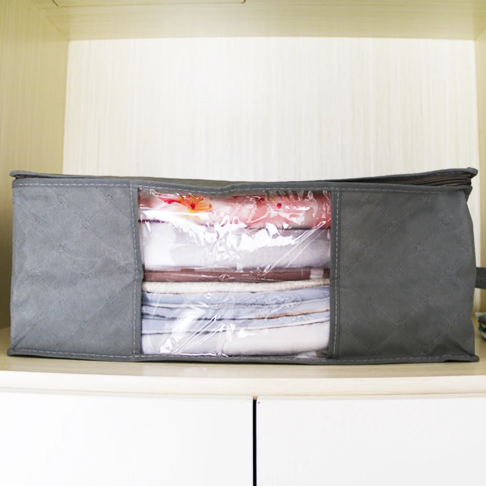 Утолщенная Нетканая сумка для хранения одеял коробка одежды дорожная