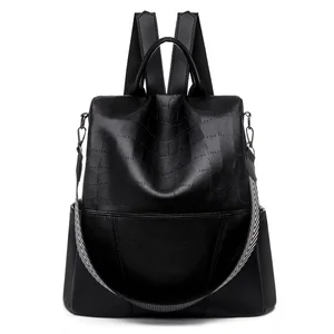 3 in 1 women backpacks anti theft travel backpack soft leather school backpack fashion school bags shoulder bags for women 2022 free global shipping