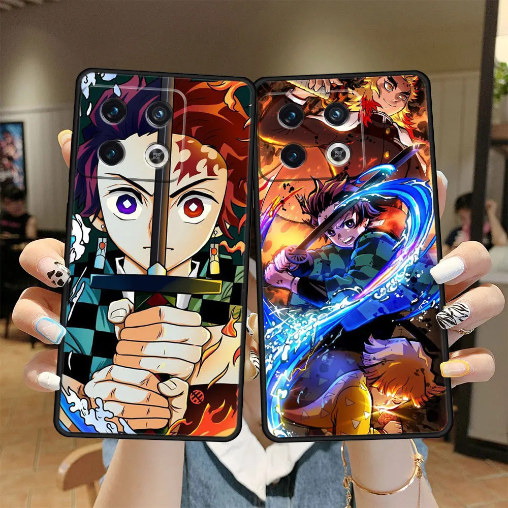 

Style Case for OnePlus 7T 9R 9 Nord 2 5G 10 Pro 9RT 8T 5G 8 Pro Nord CE 2 Nord 5G N10 N200 Celular Demon Slayer Anime Silicone