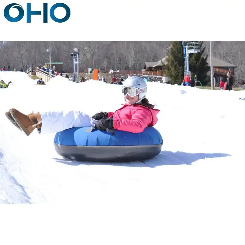 Сверхмощный надувной сани для снега с твердым дном из резины и Оксфордской ткани